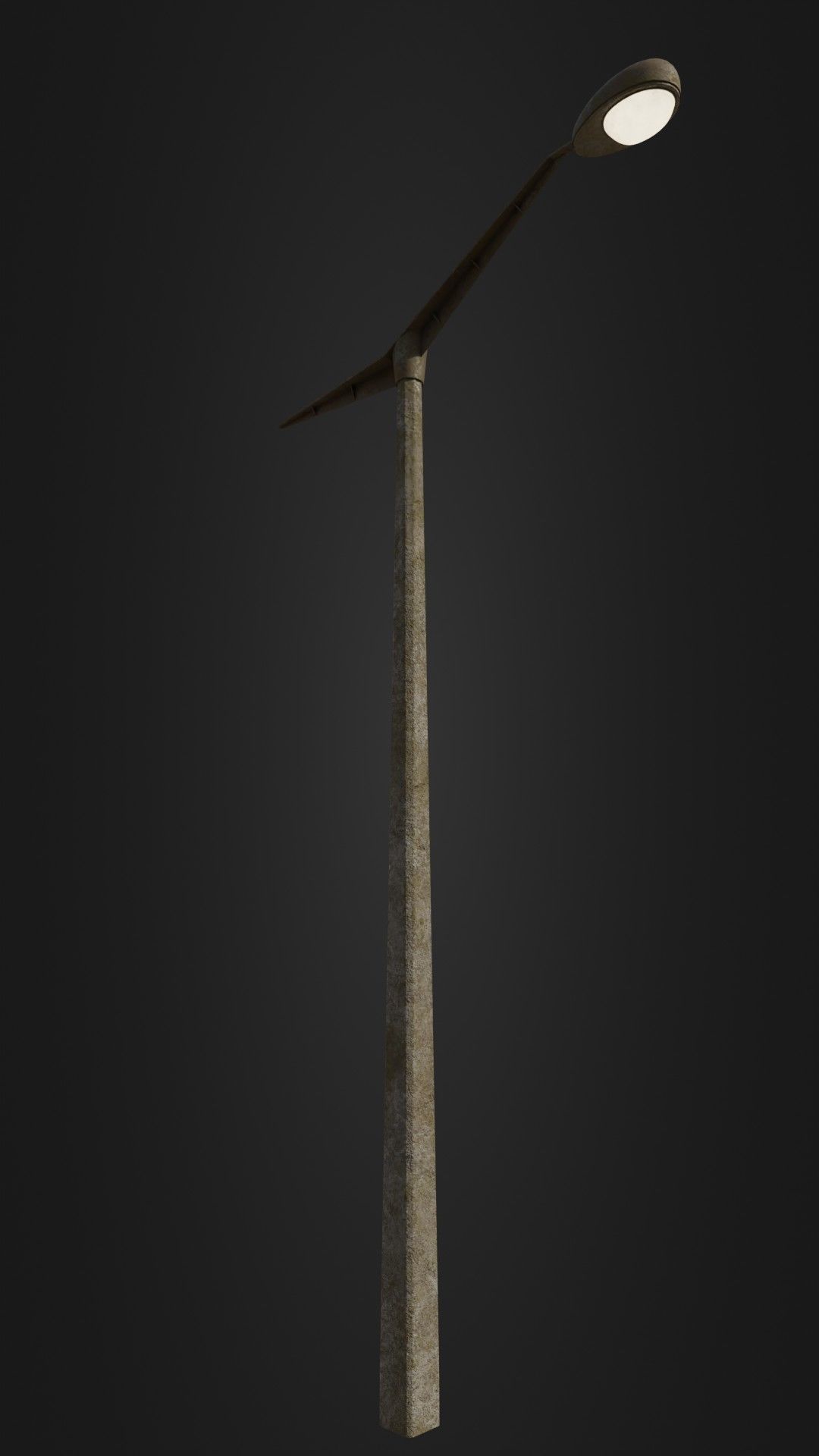 Old worn street light 10 Low-poly 3D model_6