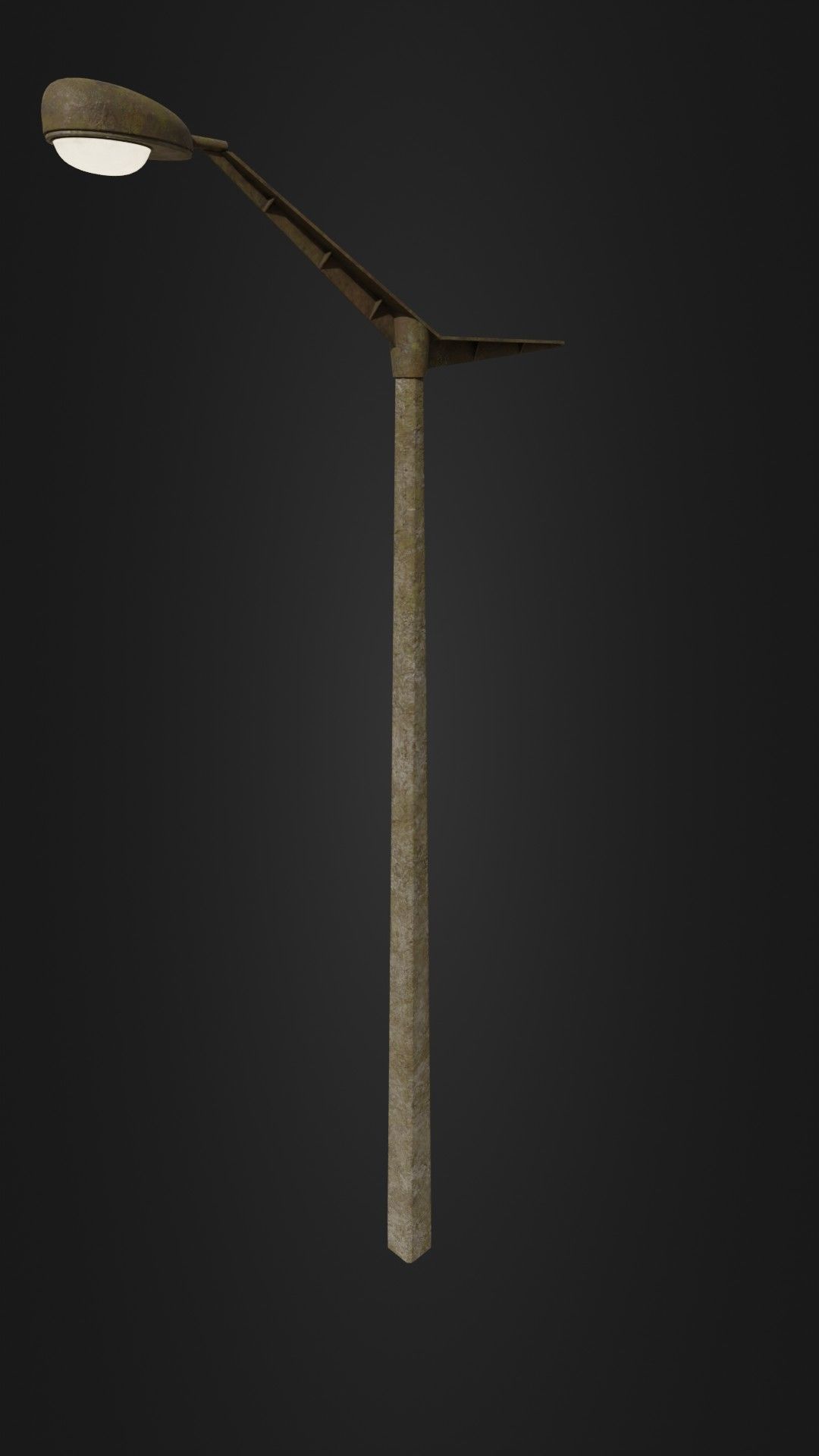 Old worn street light 10 Low-poly 3D model_36