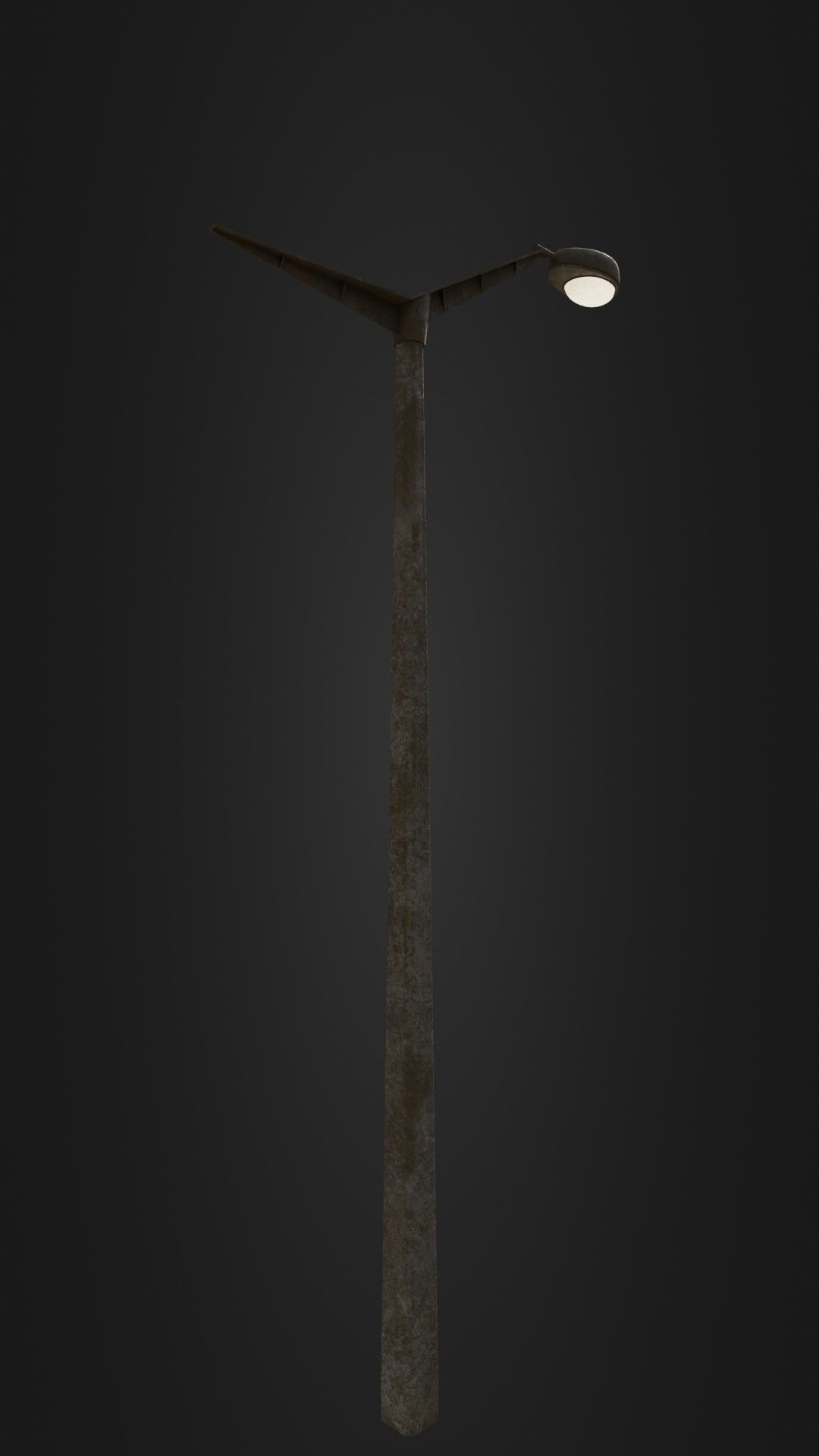 Old worn street light 10 Low-poly 3D model_16