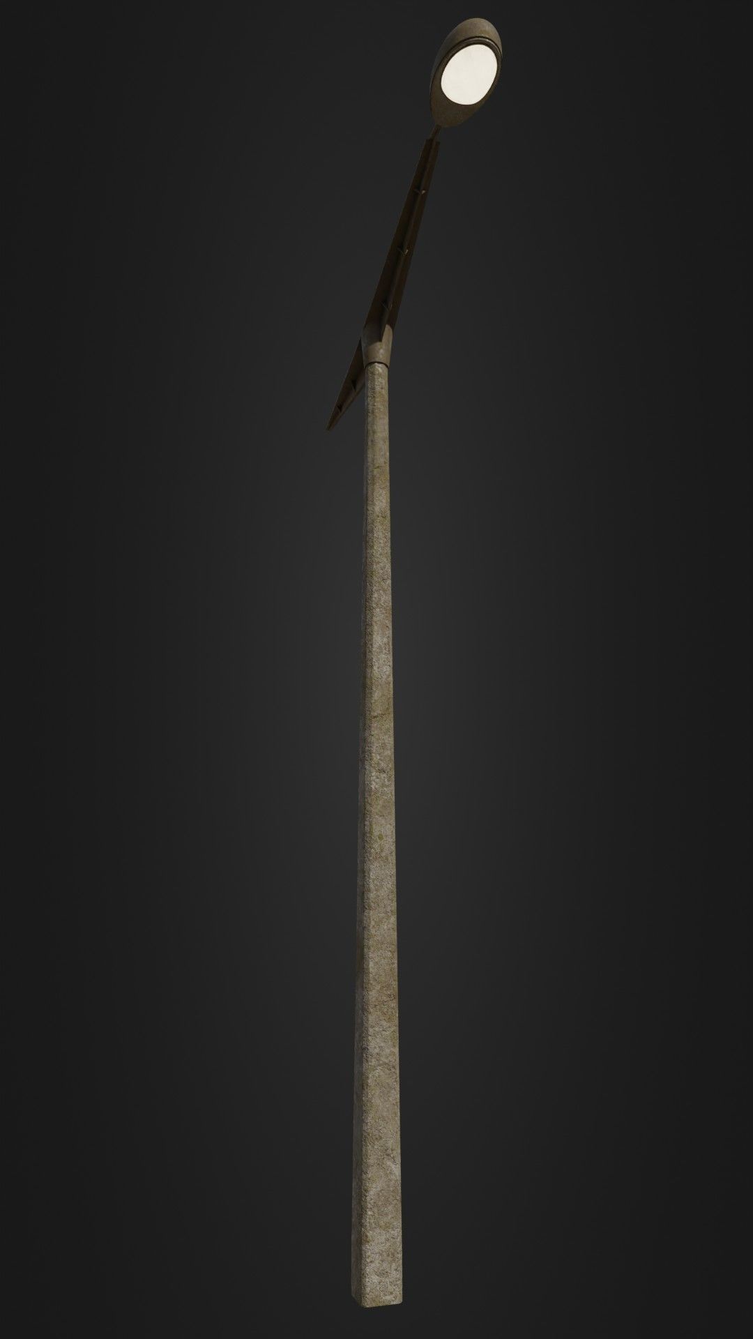 Old worn street light 10 Low-poly 3D model_3