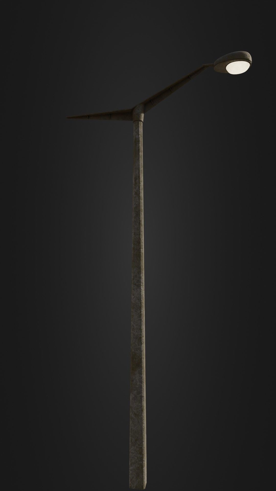 Old worn street light 10 Low-poly 3D model_10