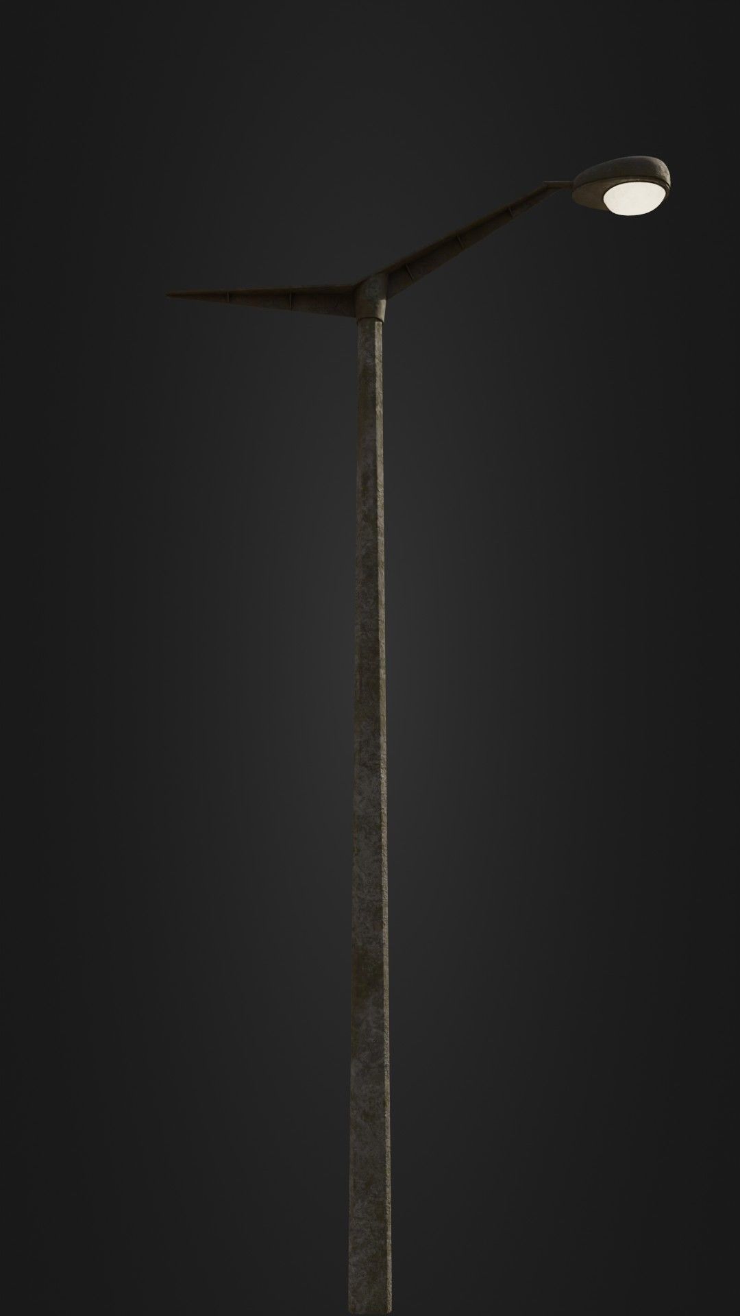 Old worn street light 10 Low-poly 3D model_11
