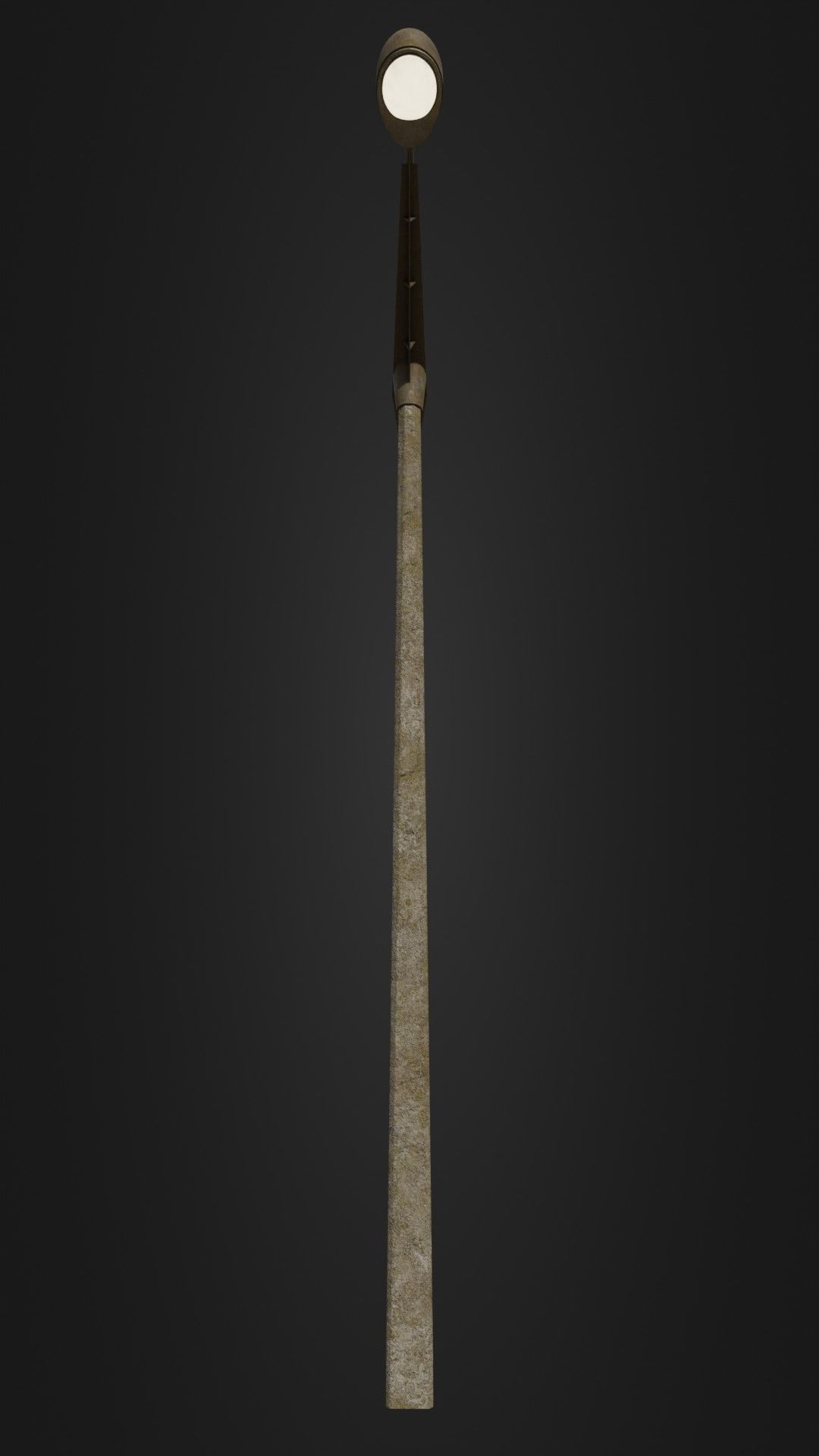 Old worn street light 10 Low-poly 3D model_1