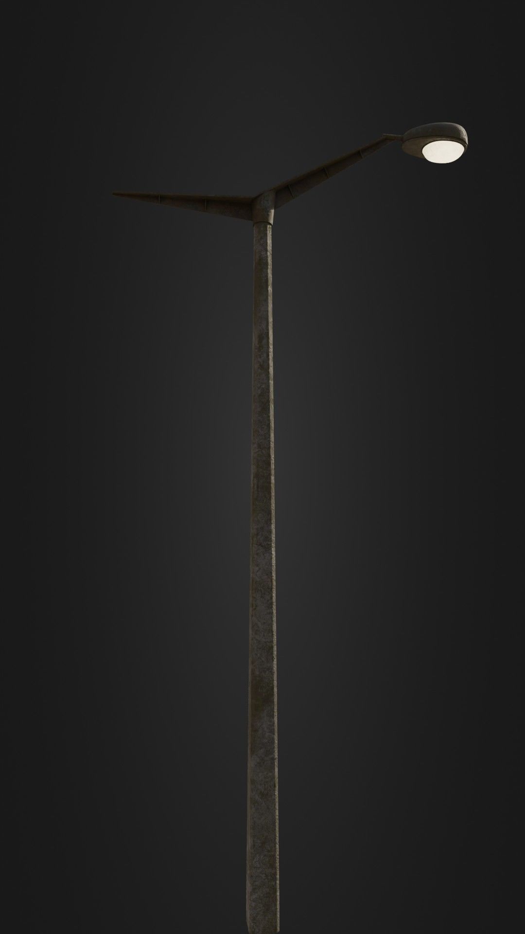 Old worn street light 10 Low-poly 3D model_12