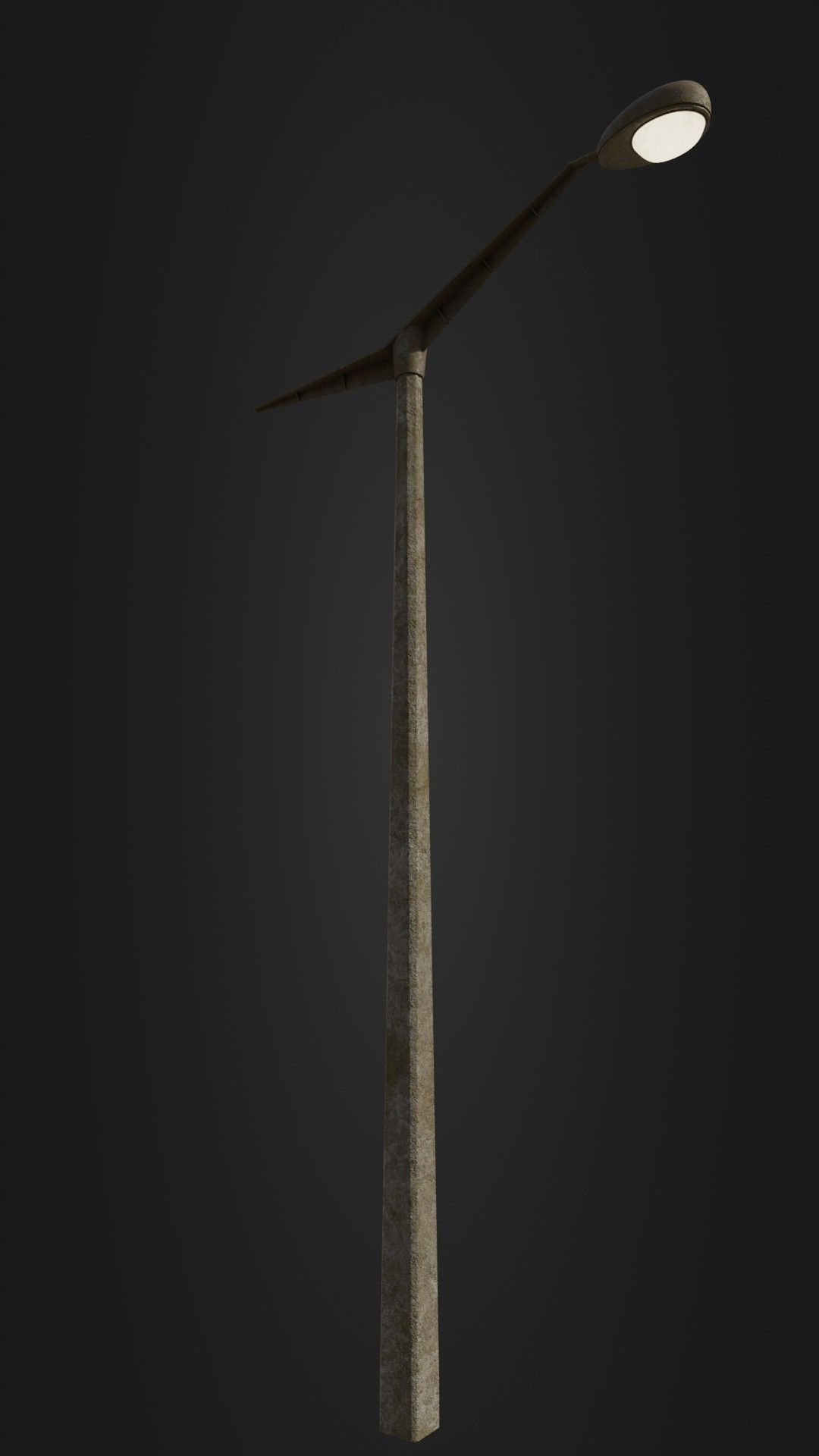 Old worn street light 10 Low-poly 3D model_7