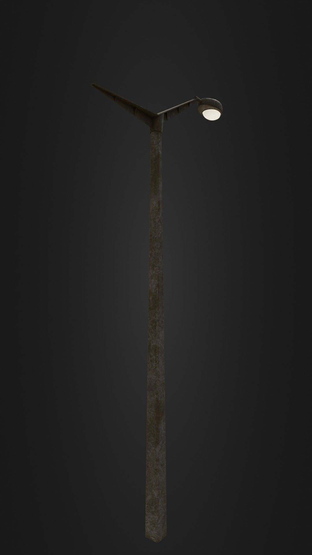 Old worn street light 10 Low-poly 3D model_17