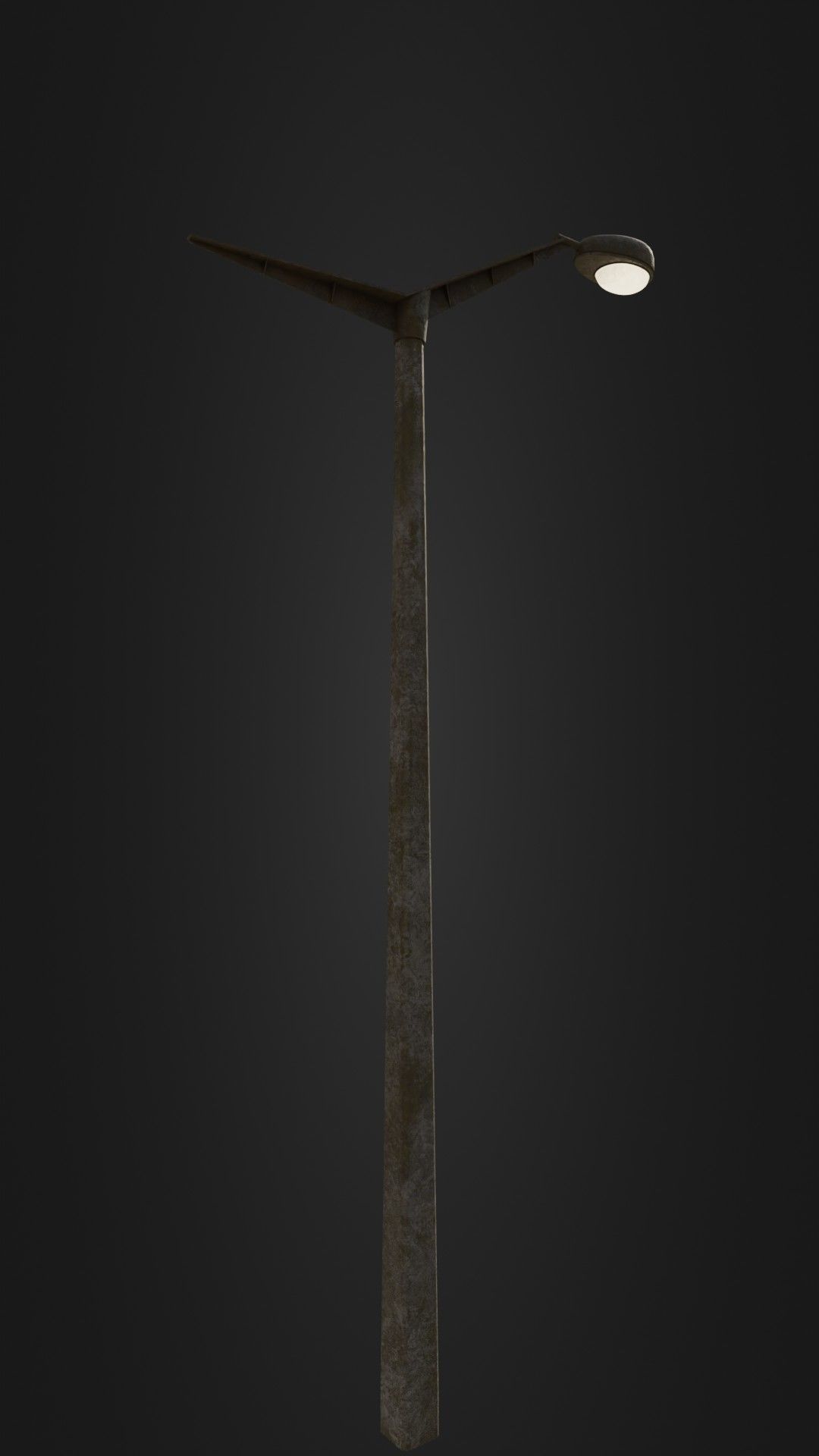 Old worn street light 10 Low-poly 3D model_15