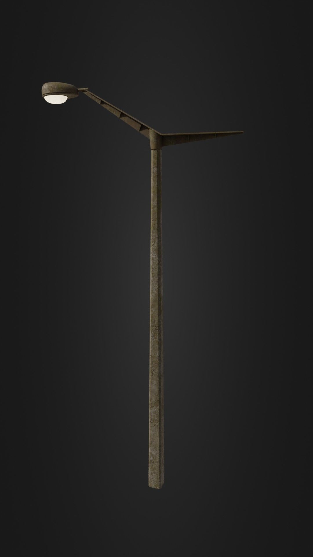 Old worn street light 10 Low-poly 3D model_29
