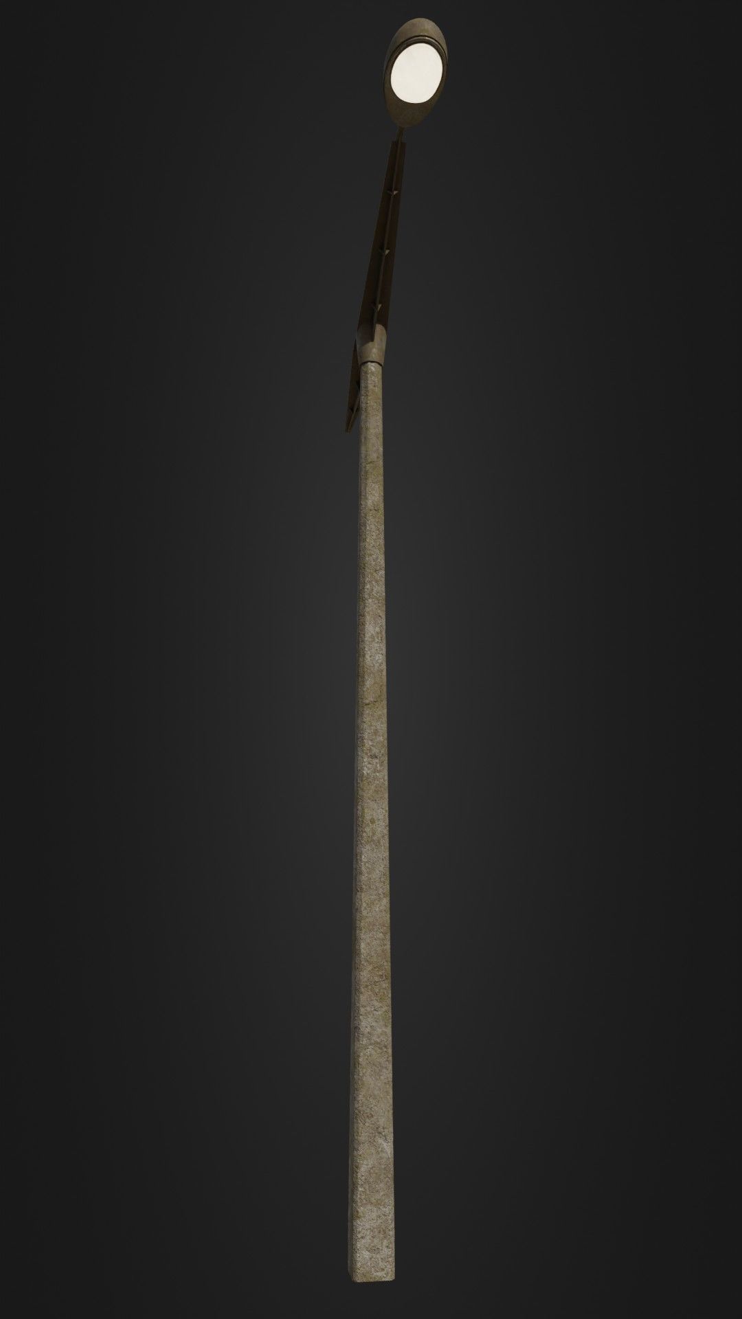 Old worn street light 10 Low-poly 3D model_2
