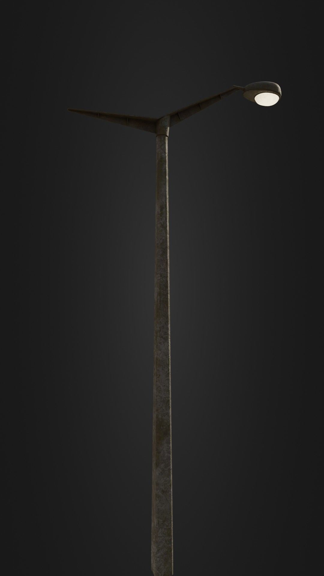 Old worn street light 10 Low-poly 3D model_13