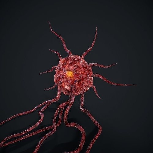 Mutated Flesh Tentacles Low-poly 3D model