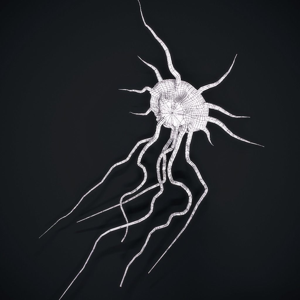 Mutated Flesh Tentacles Low-poly 3D model_22