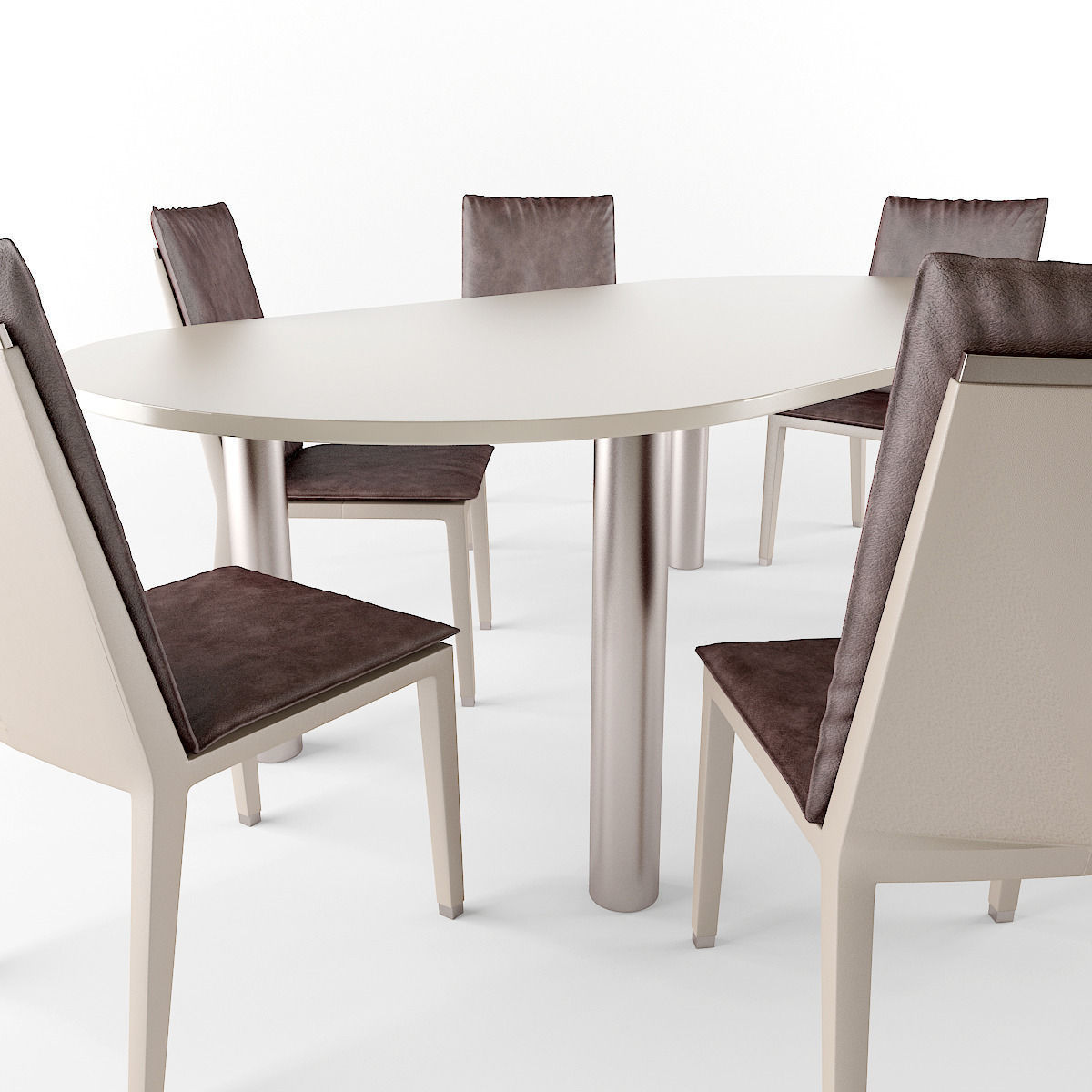 Dining table Set 3D model_3