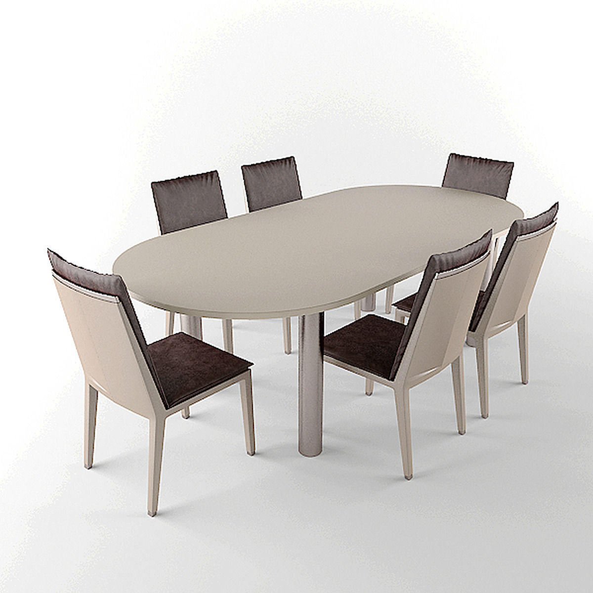 Dining table Set 3D model_0