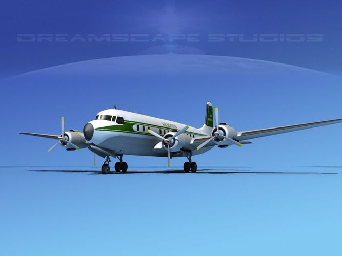 Douglas DC-7B Air Boston 3D model