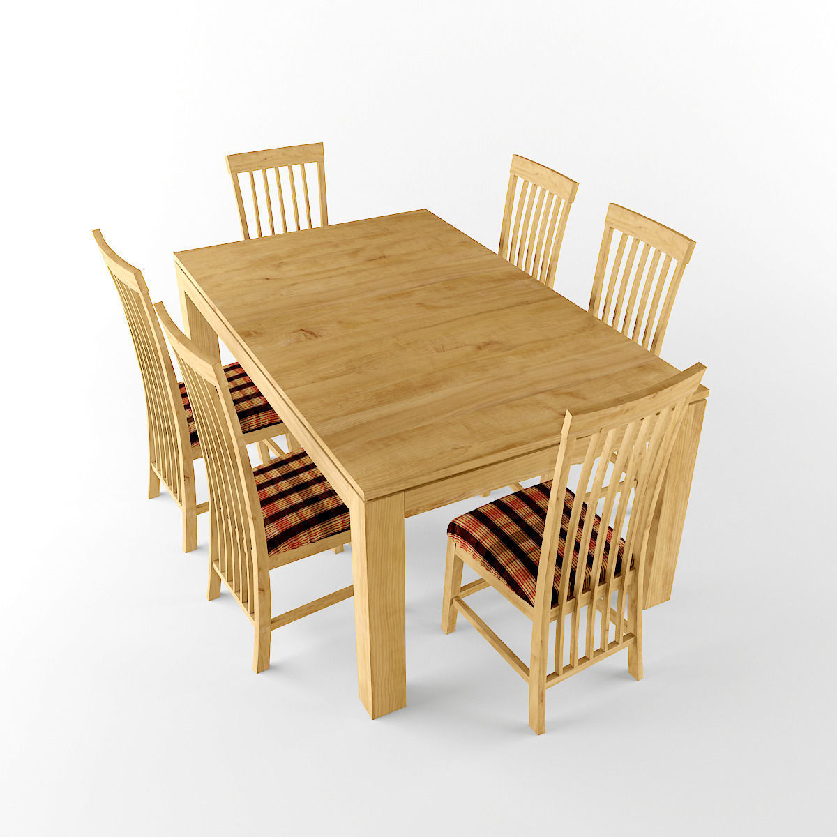 Dining table Set 3D model_4