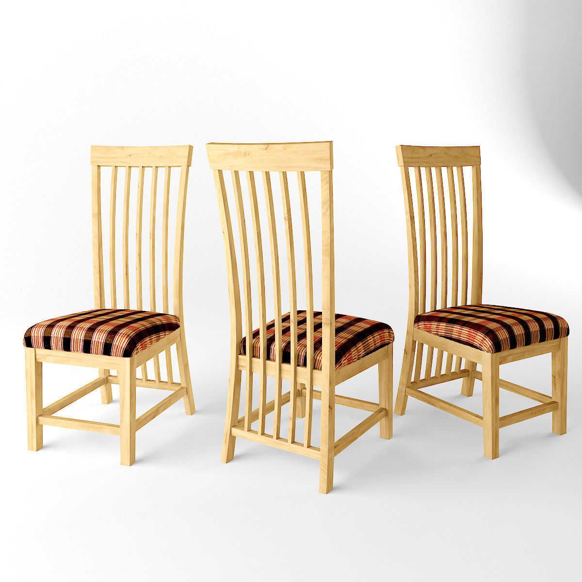 Dining table Set 3D model_5