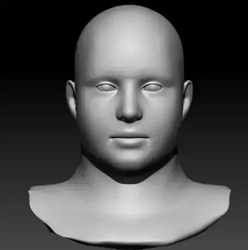 Woman head 5 3D model