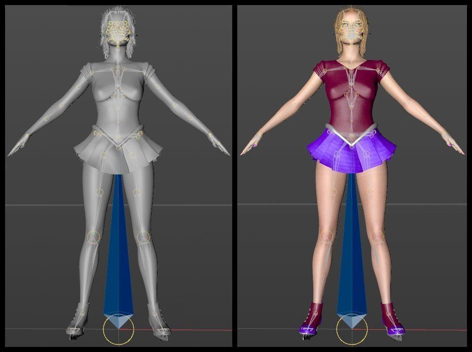 Ice Figure Skater Girl  3D model_8