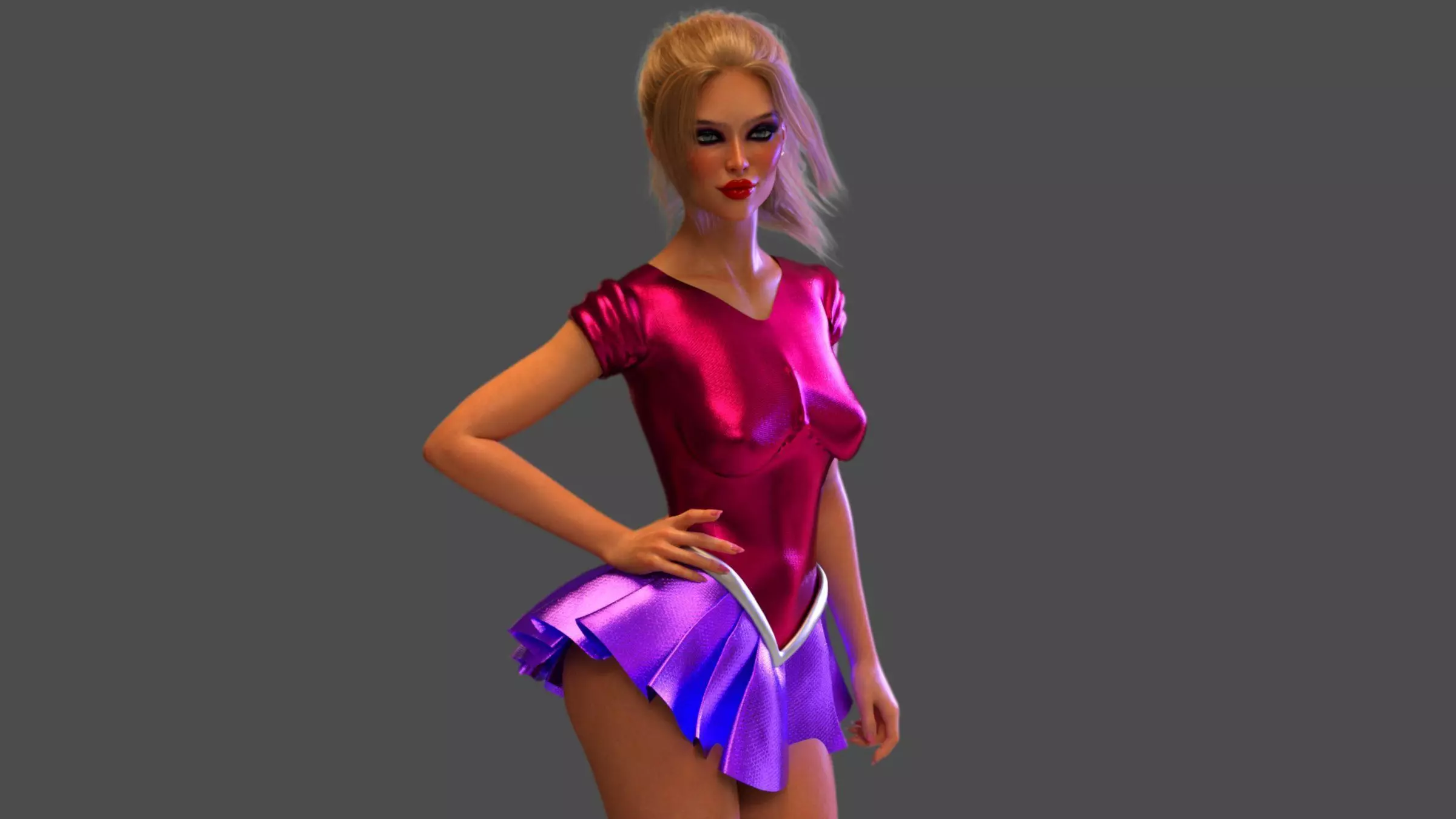 Ice Figure Skater Girl  3D model_0