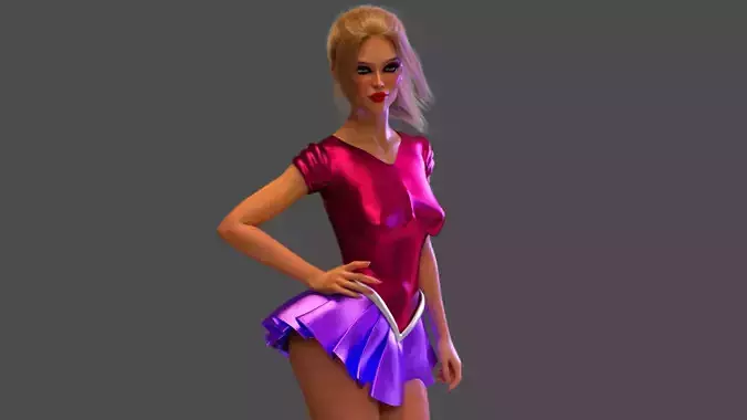 Ice Figure Skater Girl  3D model