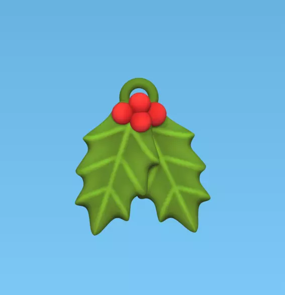 Christmas Ornaments - Leaves 3D print model_0