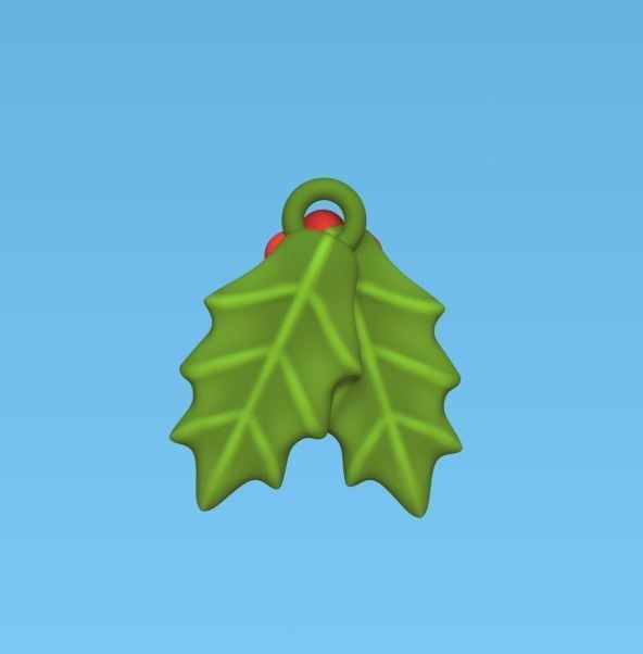 Christmas Ornaments - Leaves 3D print model_2