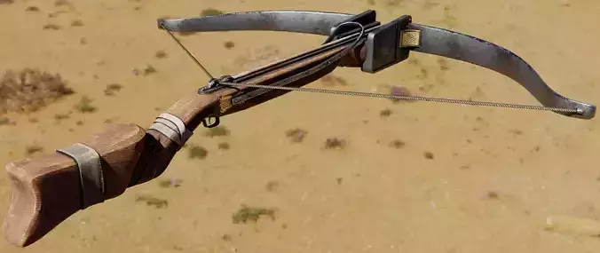 Crossbow bow and arrow Free low-poly 3D model