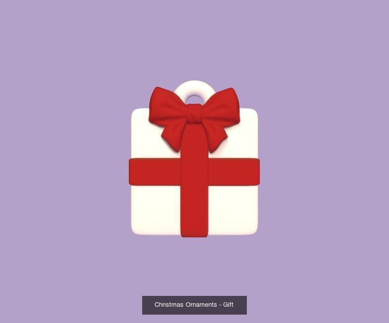 Christmas Tree Ornaments 2 3D Model Collection_5