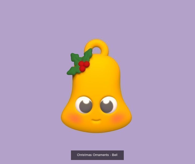 Christmas Tree Ornaments 2 3D Model Collection_3