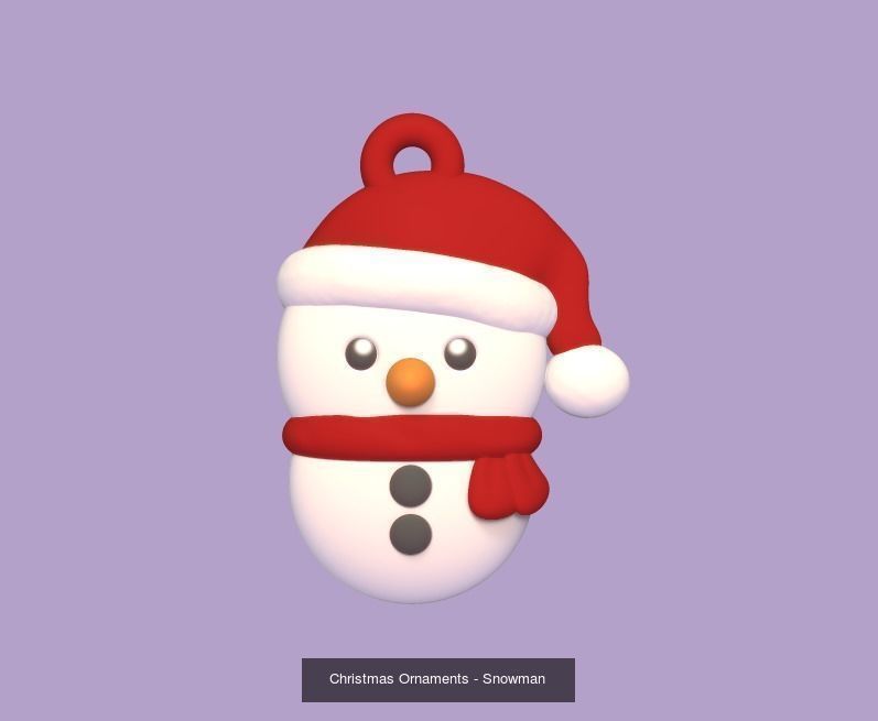 Christmas Tree Ornaments 2 3D Model Collection_1