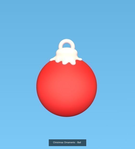 Christmas Tree Ornaments 2 3D Model Collection_4