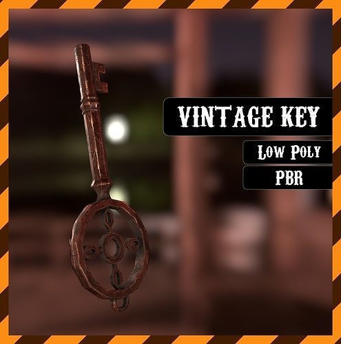 3D model Rusty Vintage Key VR / AR / low-poly | CGTrader