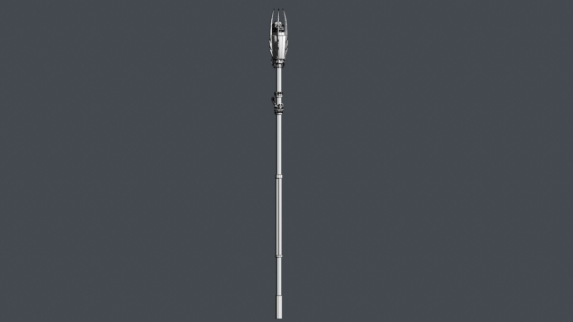 Cursed staff Low-poly 3D model_15