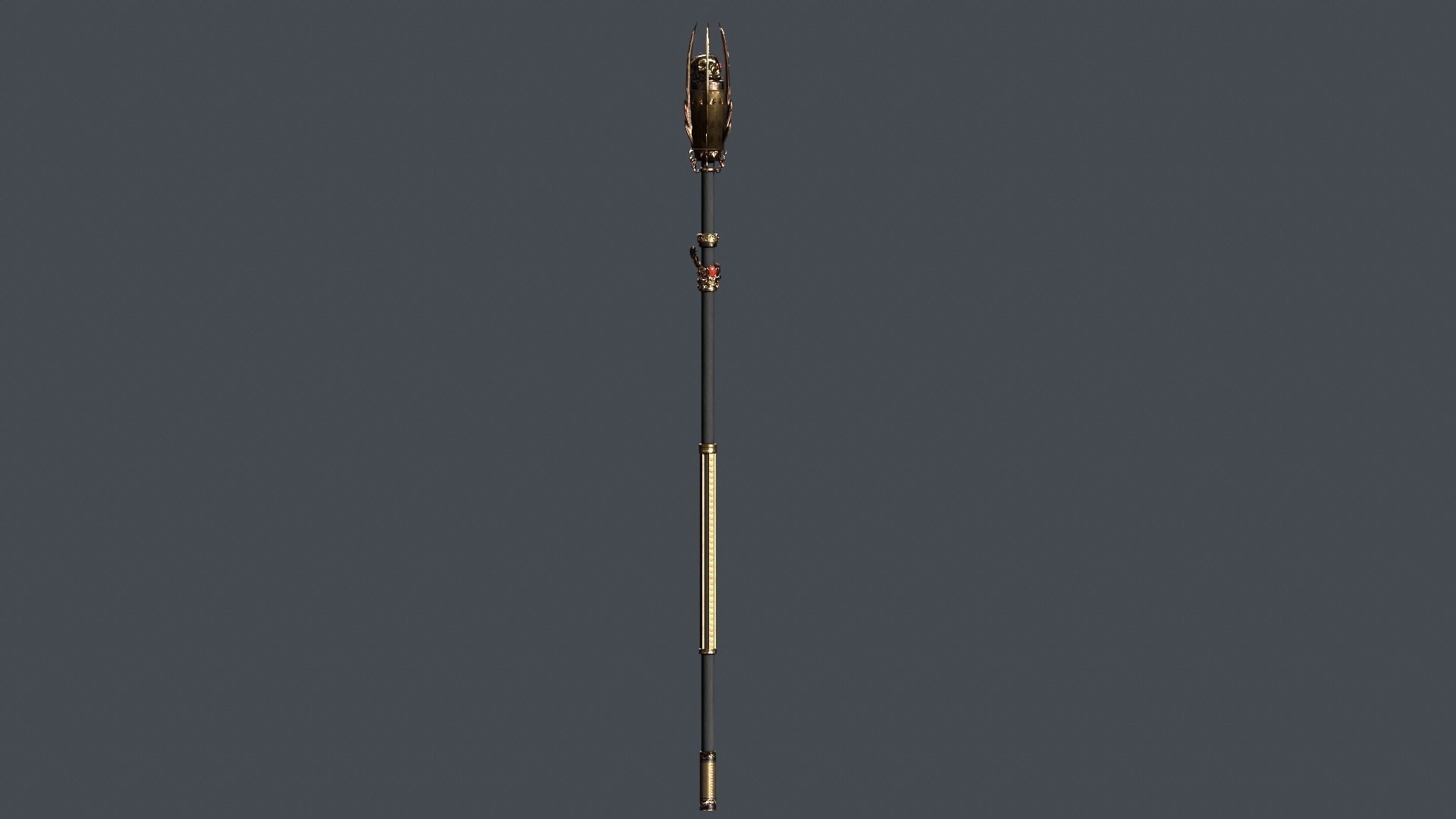 Cursed staff Low-poly 3D model_31