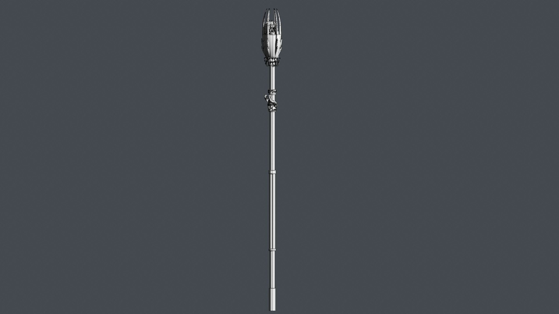Cursed staff Low-poly 3D model_19