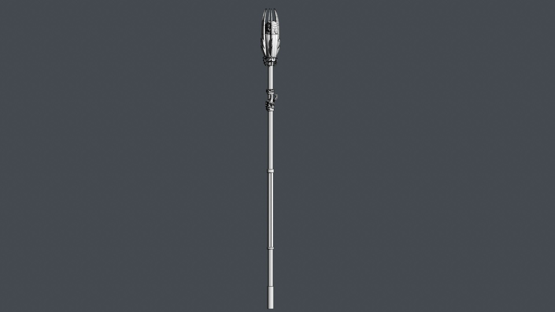 Cursed staff Low-poly 3D model_23