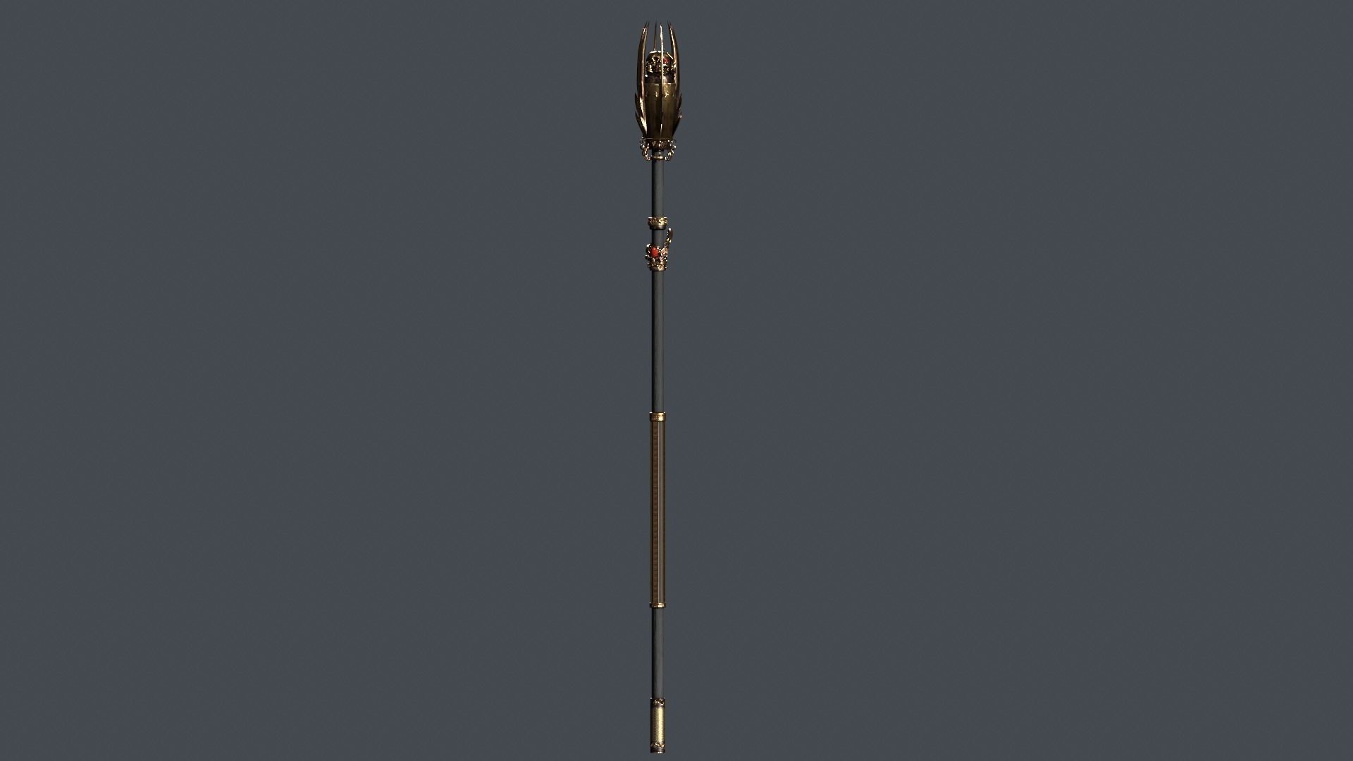 Cursed staff Low-poly 3D model_44