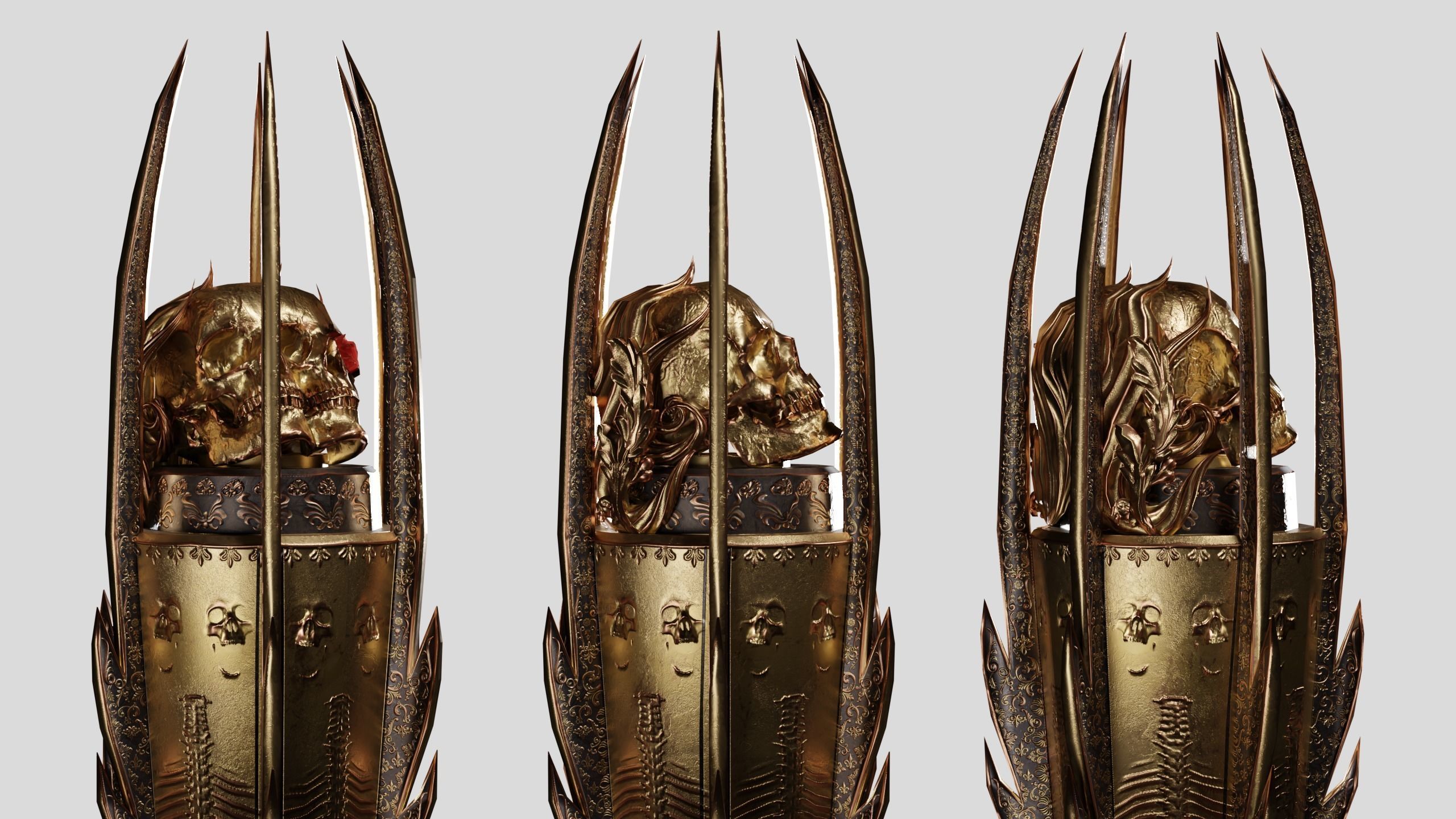 Cursed staff Low-poly 3D model_5