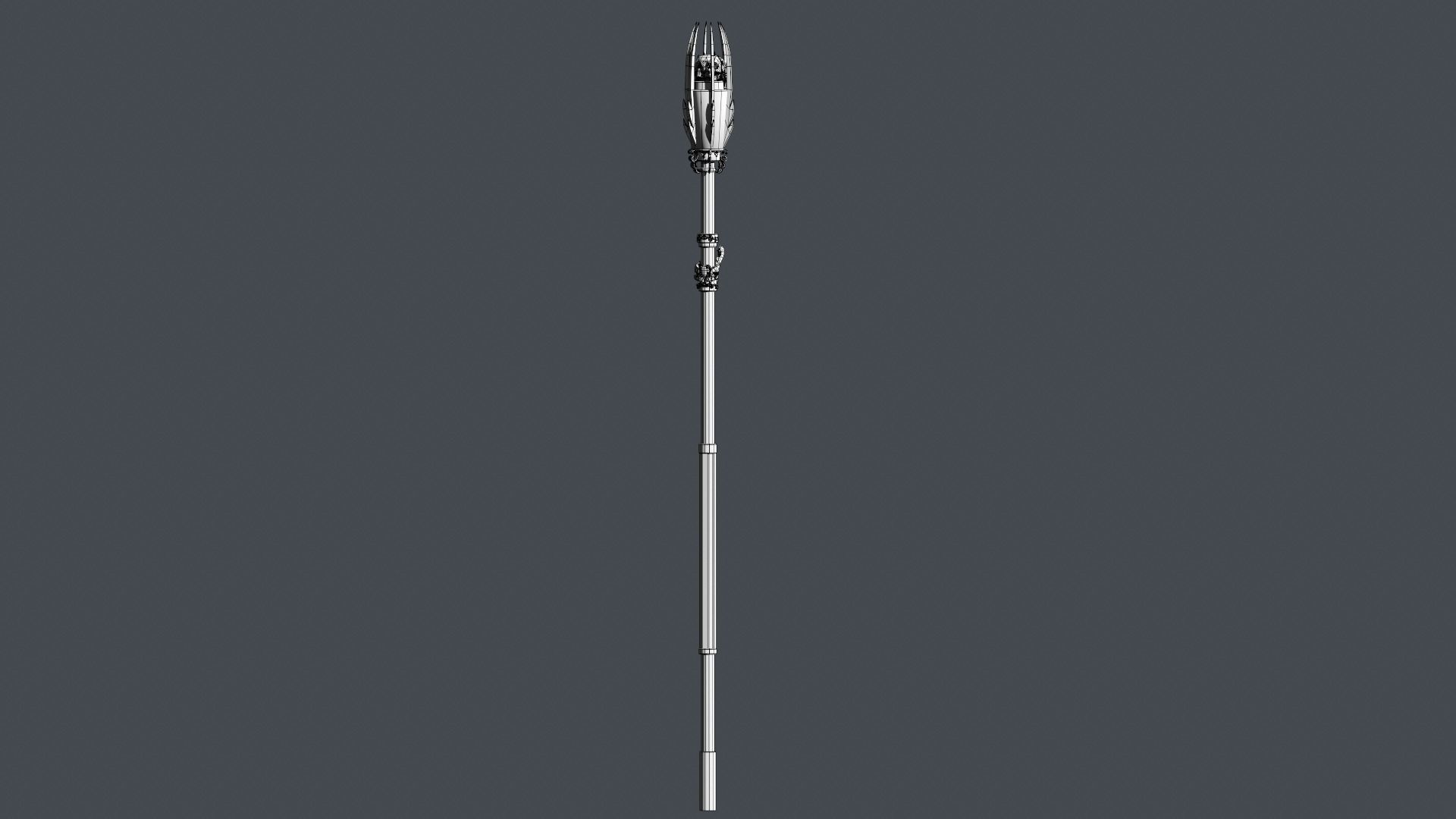 Cursed staff Low-poly 3D model_28