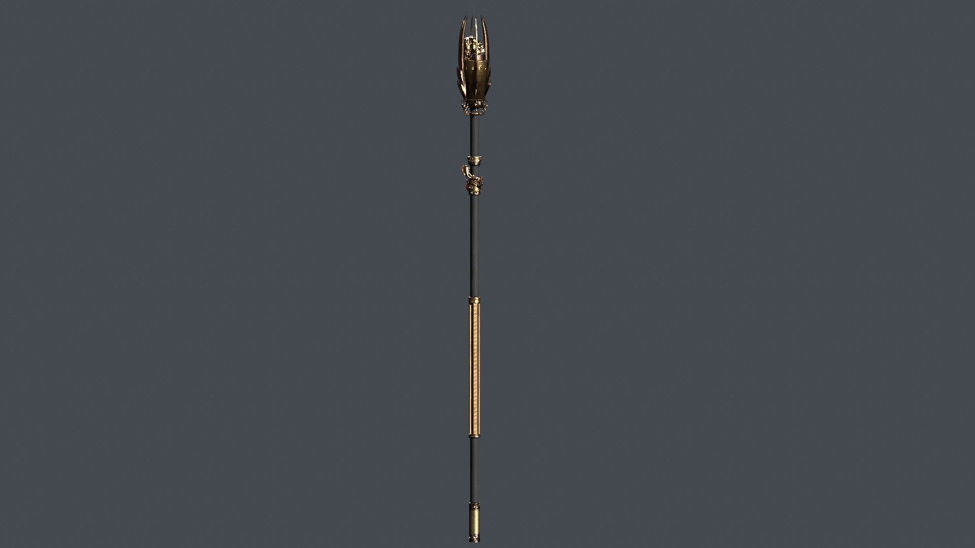 Cursed staff Low-poly 3D model_34