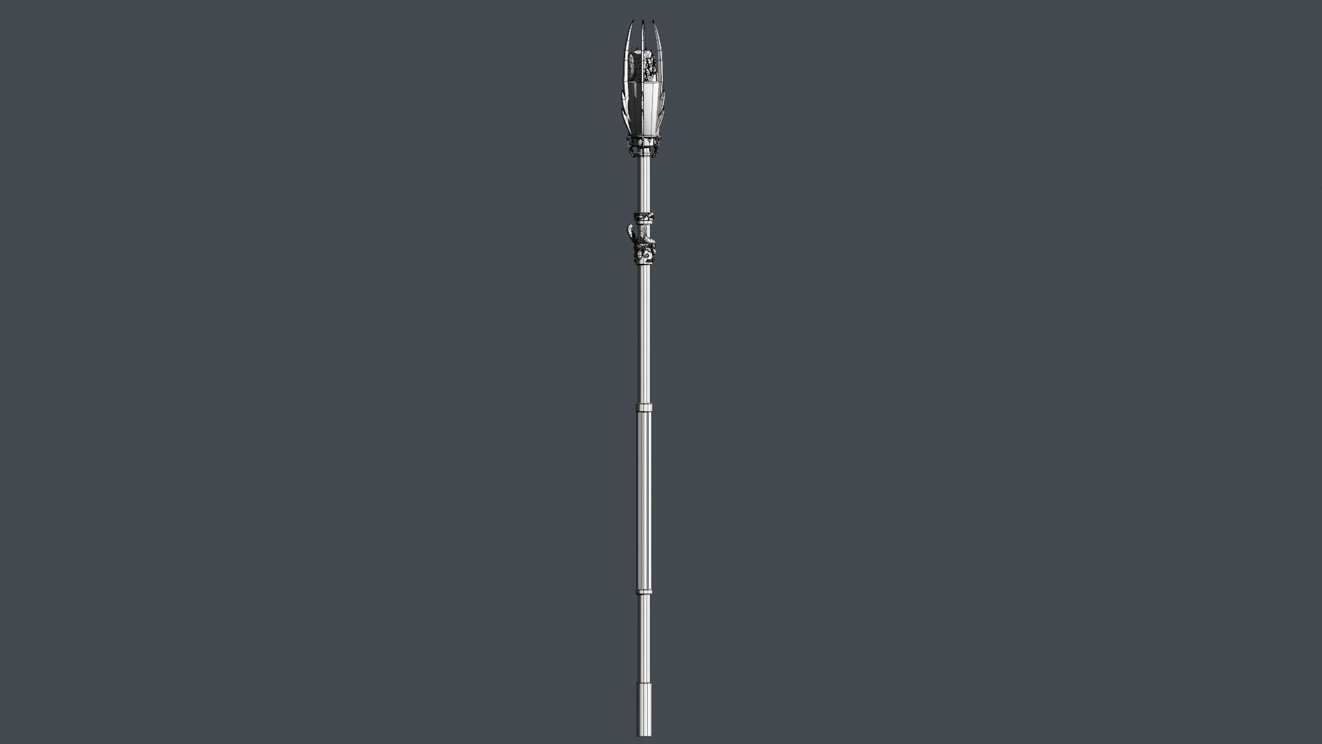 Cursed staff Low-poly 3D model_20
