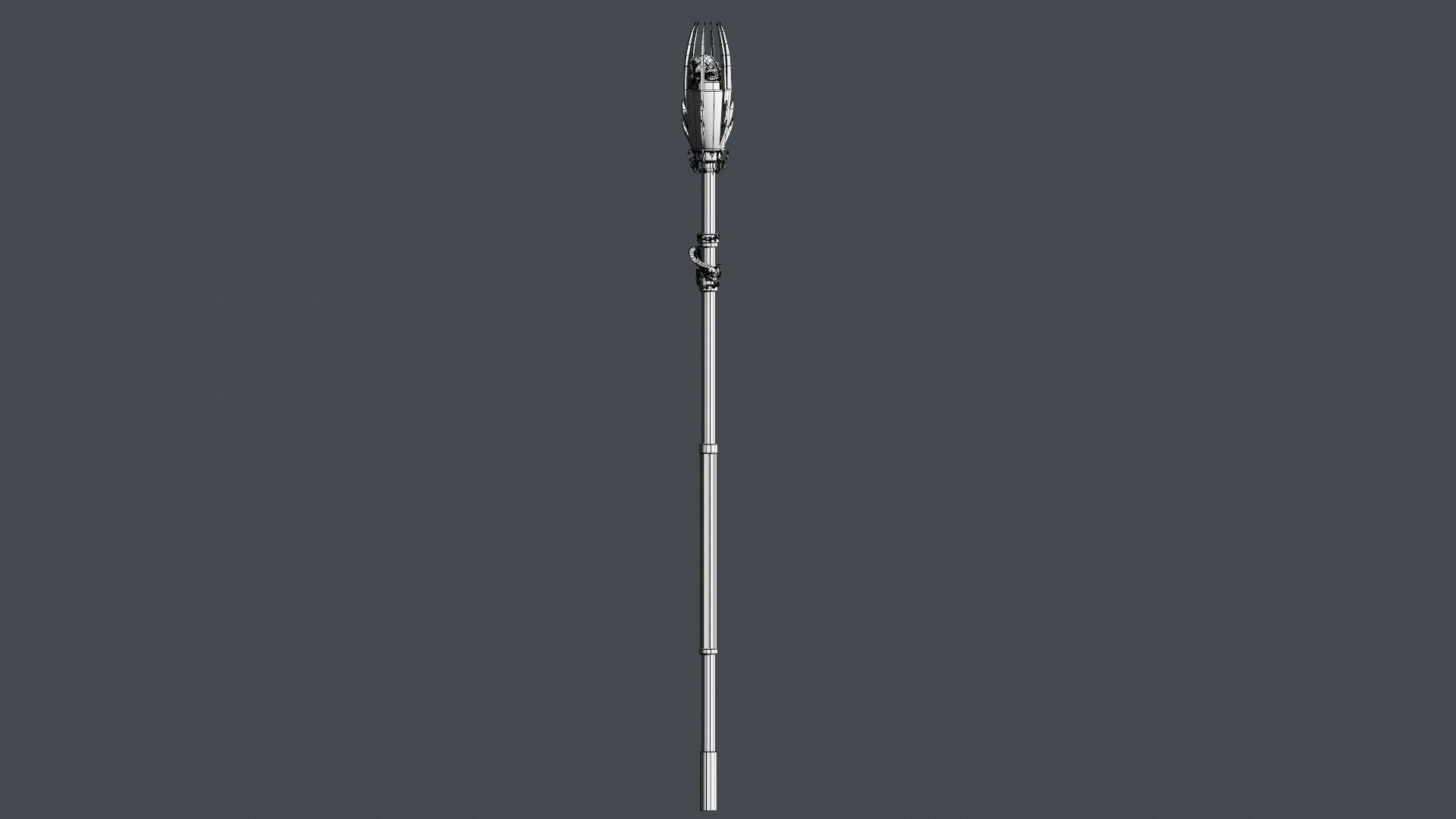 Cursed staff Low-poly 3D model_17