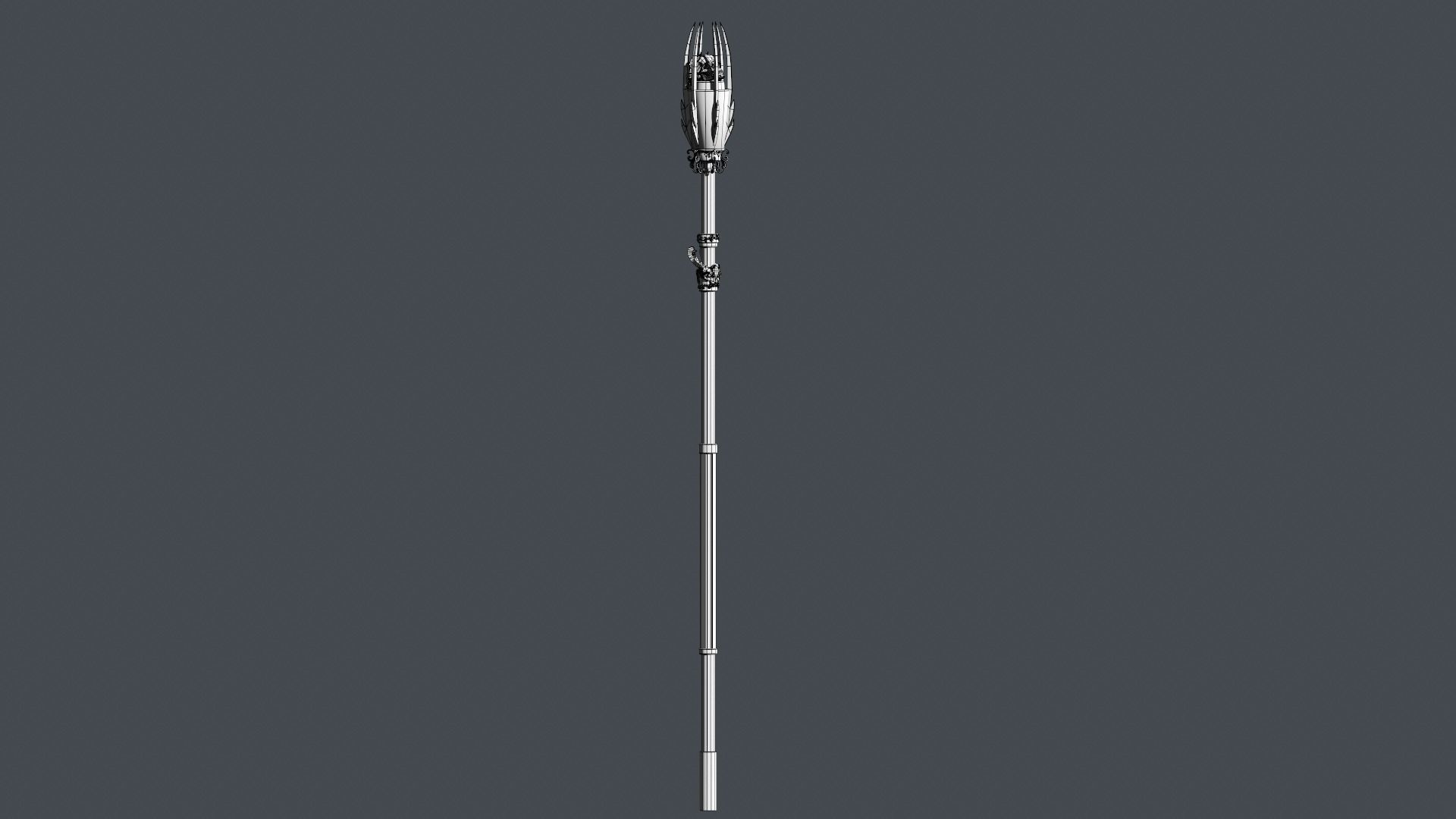 Cursed staff Low-poly 3D model_16