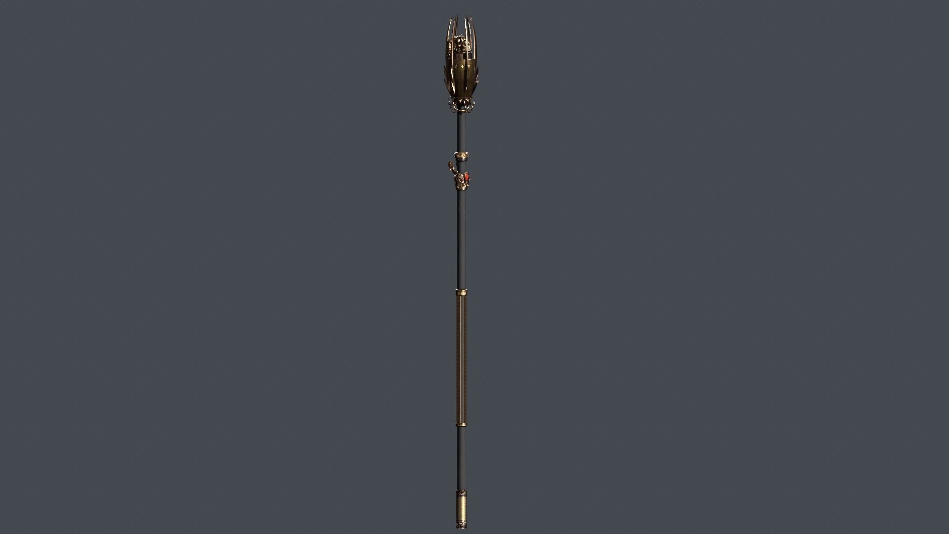 Cursed staff Low-poly 3D model_32