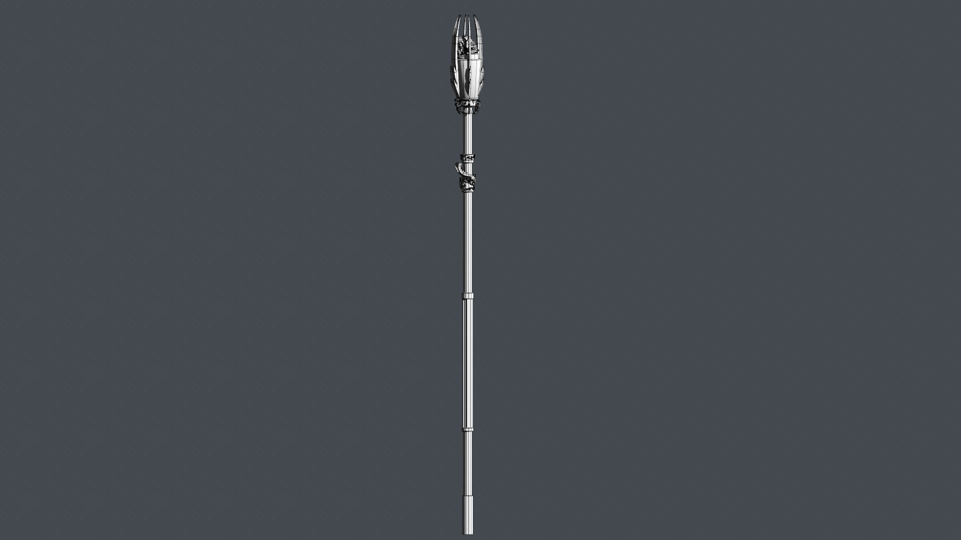 Cursed staff Low-poly 3D model_18