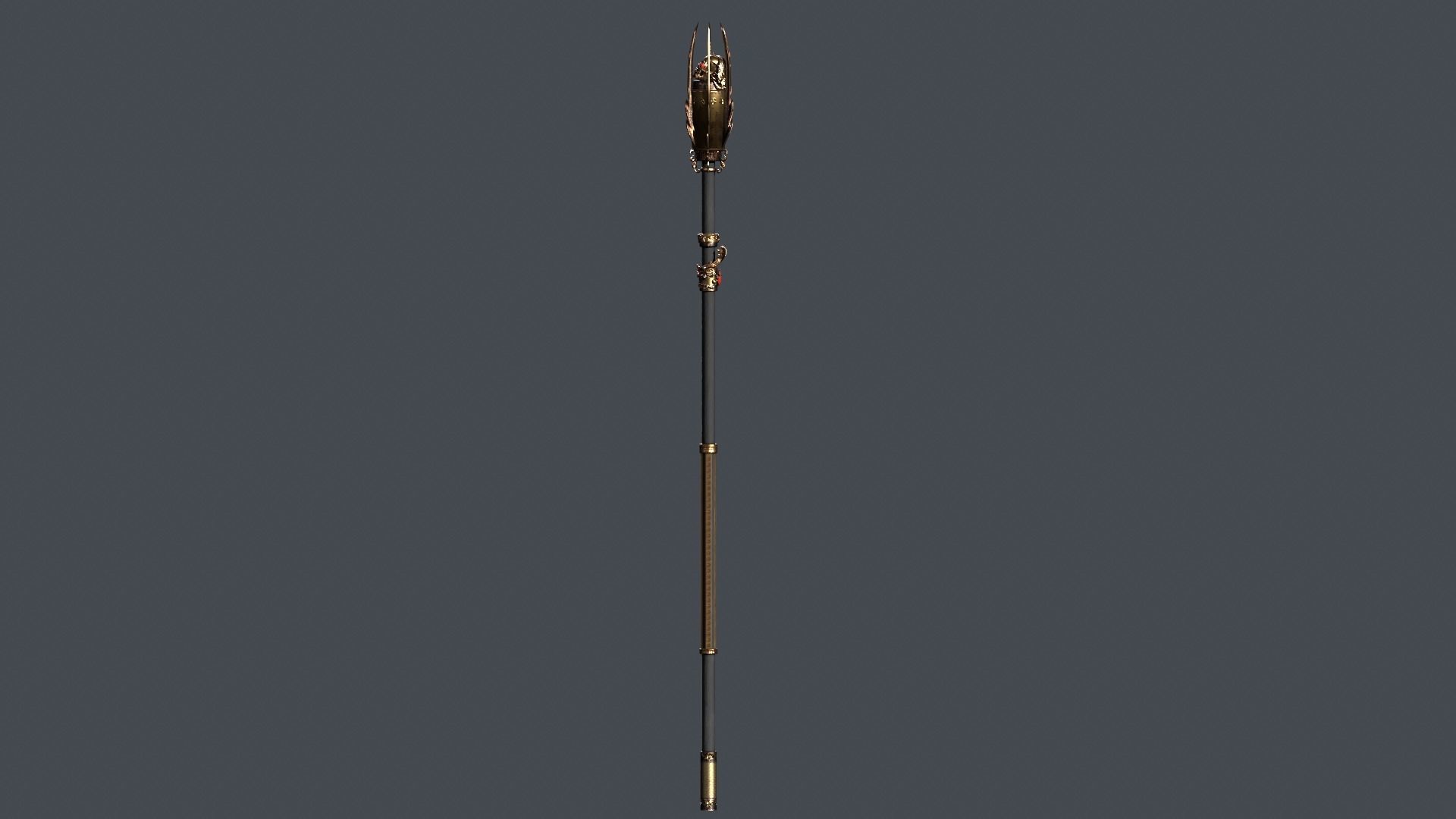 Cursed staff Low-poly 3D model_41