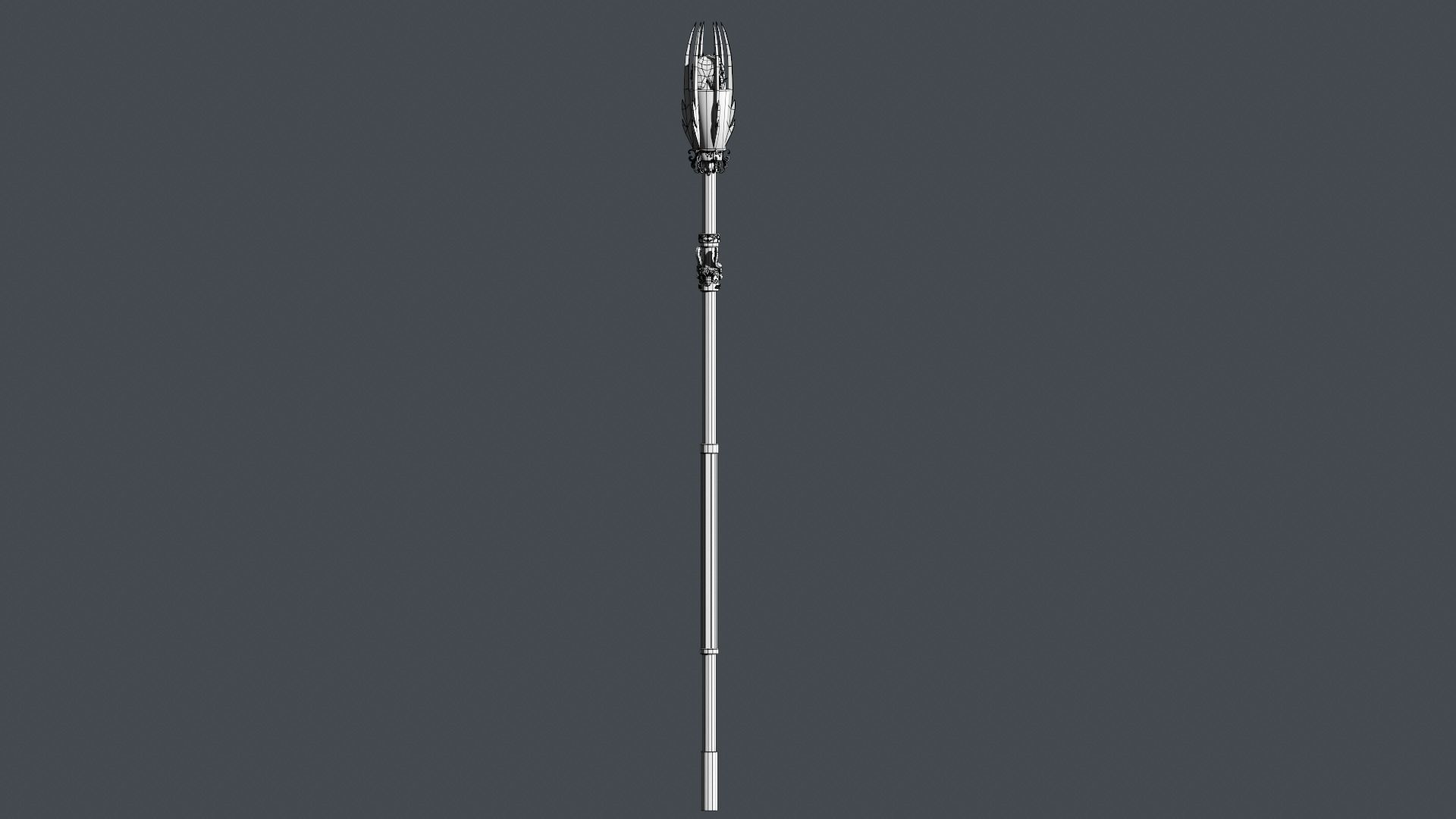 Cursed staff Low-poly 3D model_21
