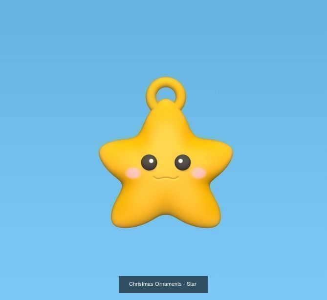 Christmas Tree Ornaments 1 3D Model Collection_2