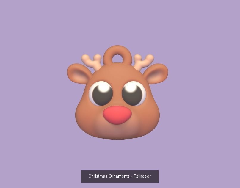 Christmas Tree Ornaments 1 3D Model Collection_3